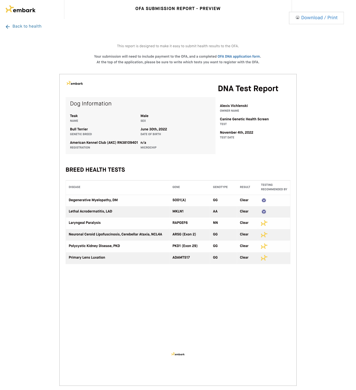 Health Document